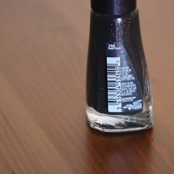Sally Hansen Insta-Dri Nail Polish – 746 Bold Rush Black Holo Glitter Pride Edit - Picture 6 of 7